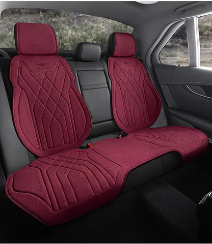 Perforated Suede Seat Cover Universal Four Seasons Cars Seats Covers Breathable Seat Non-slip Luxury Car Rams Latex Seat Cover