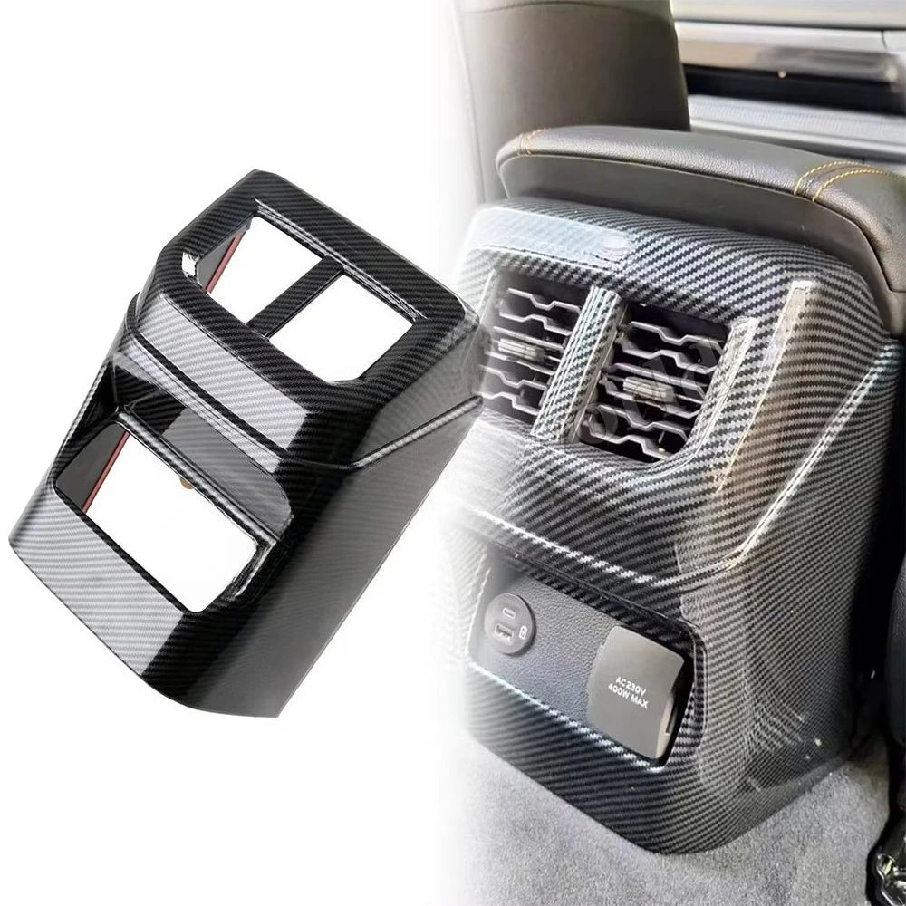 Fit for Ford Ranger 2024 2025 Interior Protection Sticker Carbon Fiber Grain Gear Shift Panel Cover Trim