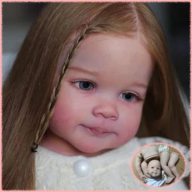 30inch Reborn Doll Kit Ziva Huge Size Toddler Girl Unfinished Unpainted Unassembled for Artists DIY Doll Parts Collectible Doll