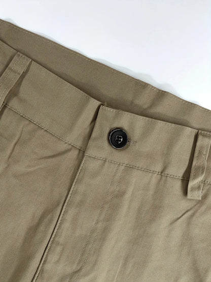 Men's Cargo Shorts 3D Plaid Print Multi-functional Utility Pockets Non-stretch Fabric Zipper Closure Outdoor Survival Style