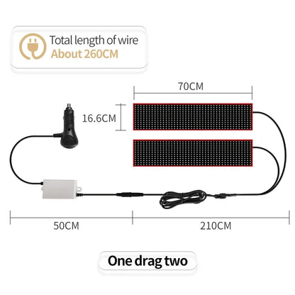 12V-24V Truck Decoration Atmosphere Light Devil's Eye flexible LED screen Video-driven Extra large smart decor light Accessories