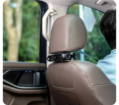 Summer Car Seat Cooling Fan 3 Speed Quiet USB Headrest Ventilation 5V Portable Backseat Cooler with 3000mAh Battery or Corded
