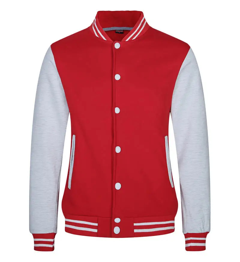 Winter Fashion Button-down Versatile Multi-color Street Style Baseball Jacket Custom Printing Company Logo Men's Bomber Jacket