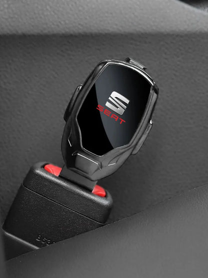 For Seat Leon FR Cupra Ateca Ibiza Arona Tarraco Alhambra Metal Car Seat Belt Clip Extension Plug Seatbelt Extender Accessories