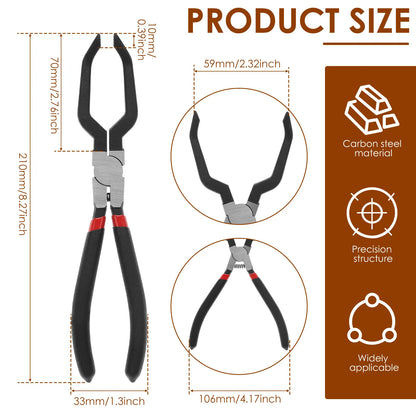 Professional Gasoline Pipe Joint Pliers Filter Caliper Oil Tubing Connector Disassembly Tools Removal Pliers Clamp Repair Tool