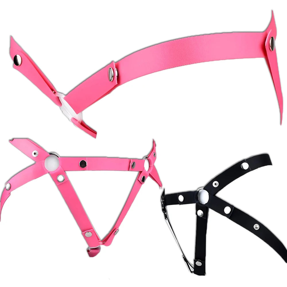 ANOSX Multi Style Elastic Band Auxiliary Chastity Belt For Male Chastity Cage Lock Underwear Harness Scrotum Ring Sex Toys Men