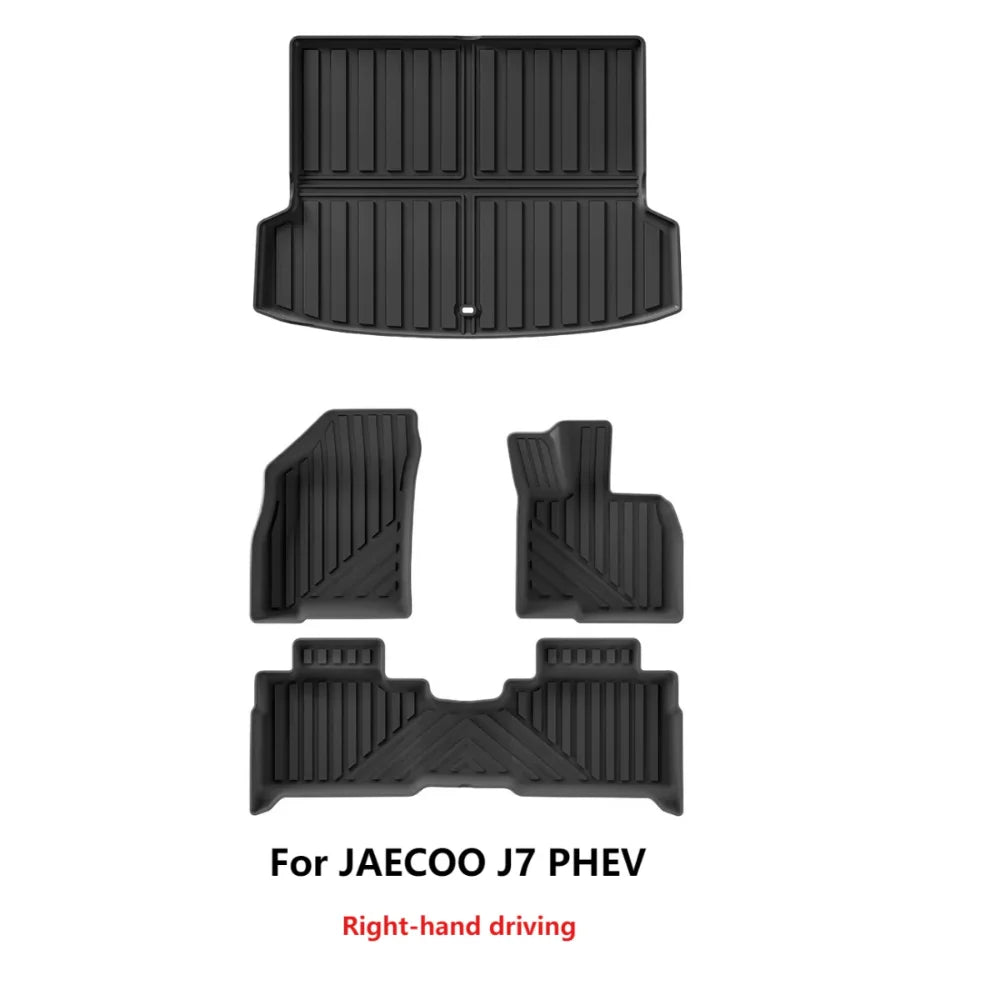 Floor Mats for Jaecoo J7/ J7 PHEV Right-hand Drive   All Weather Front Rear Cargo Liner Mat, Waterproof Anti-Slip  Accessories