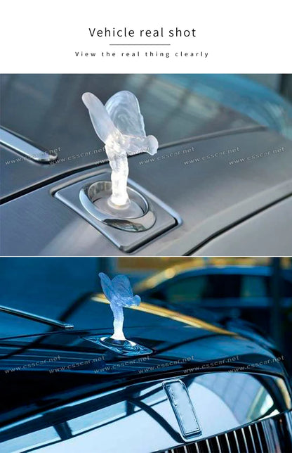 For Rolls Royce Ghost Phantom Cullinan Wraith Hood Badge LOGO Car Angel Goddess Crystal Emblems Exterior Accessories