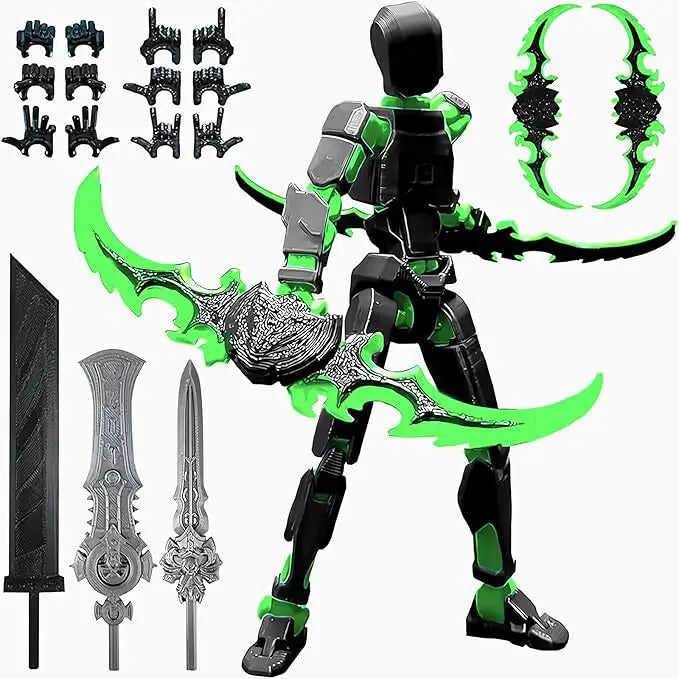 Hot 13 Action Figure Dummy Death Swordsman Titan 13 Action Figures T13 Multi-Jointed Movable Lucky 13 Action Figure Nova Gift