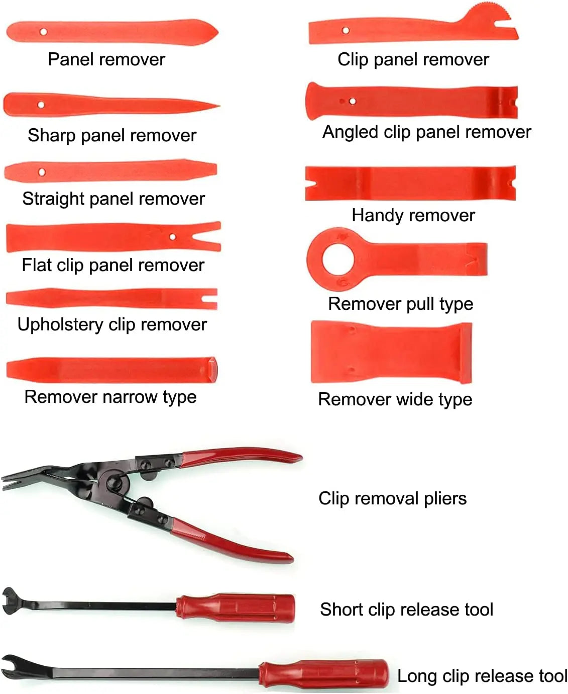 Hand-held Disassembly Tools Car Trim Removal Tool Panel Door Audio Trim Removal Kit Auto Clip Pliers Fastener Remover Set