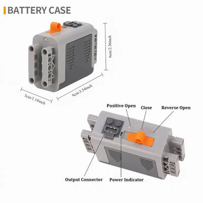 MOC Technical Parts Servo M Motor Battery Box PF IR Speed Remote Control Receiver Building Blocks Toy for Legoeds
