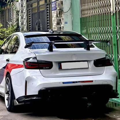 Car Modification Universal Tail Wing Without Punching MP Large Tail Fixed Wing Carbon Grain GT Tail Spoiler Car accessories