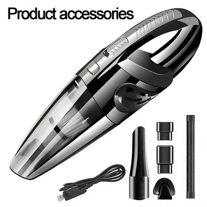 Car Cordless Vacuum Cleaner - High-Capacity Portable for Car Cleaning with Upgraded Aluminum Blade Suction Port, Powerful Motor