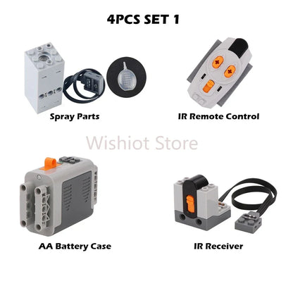 Technical Light Spray Parts Mould King Fogger Legoeds-Compatible Building Blocks MOC Supercar Retro Steam Train Chimney Smoke