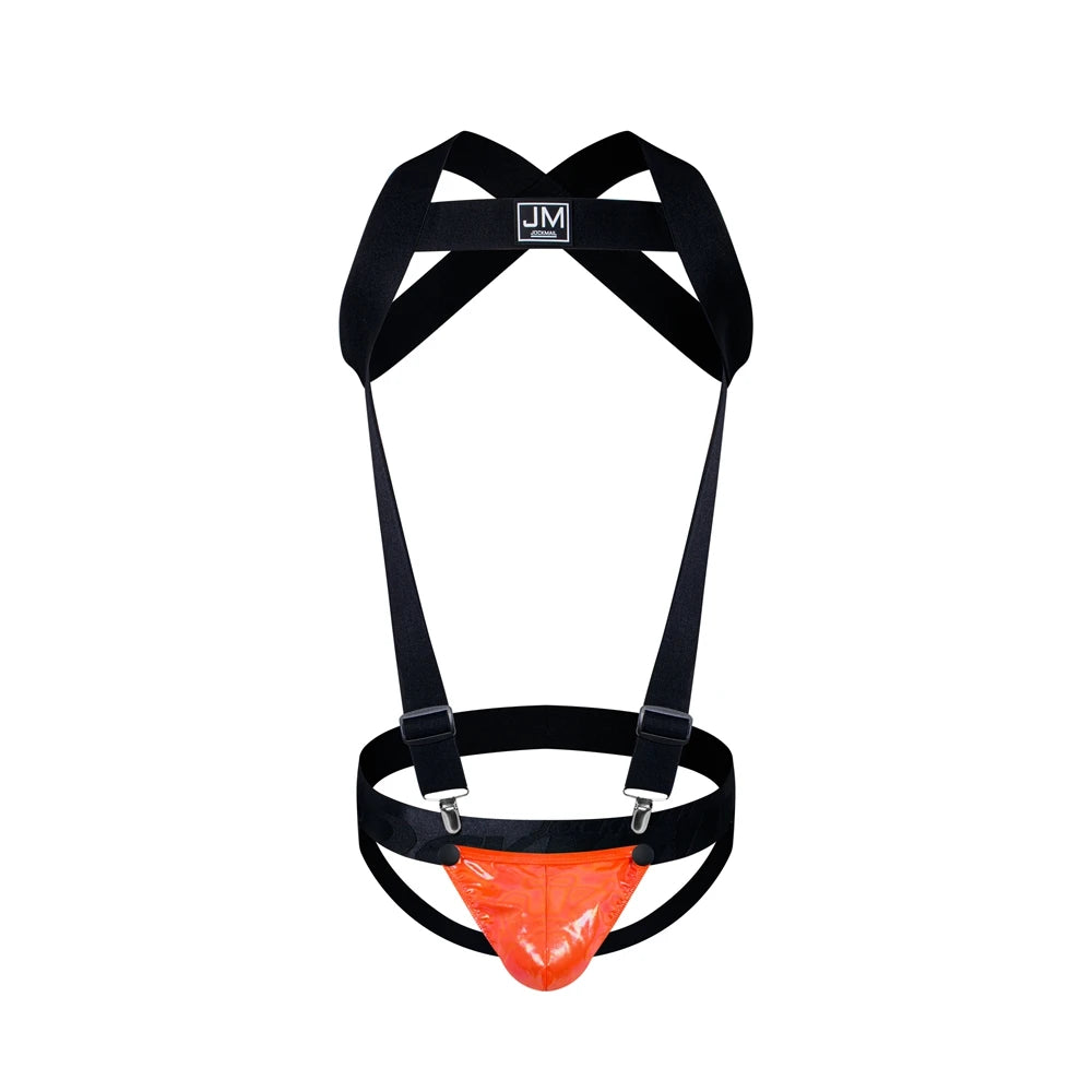 Detachable Split-type Sets Men Bodysuit Suspender Jumpsuits Jock Strap Harness Gay Underwear Jockstrap Removable Penis Pouch