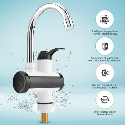 Instant Hot and Cold Water Dispenser Heater Heating Faucet Temperature Display EU Plug