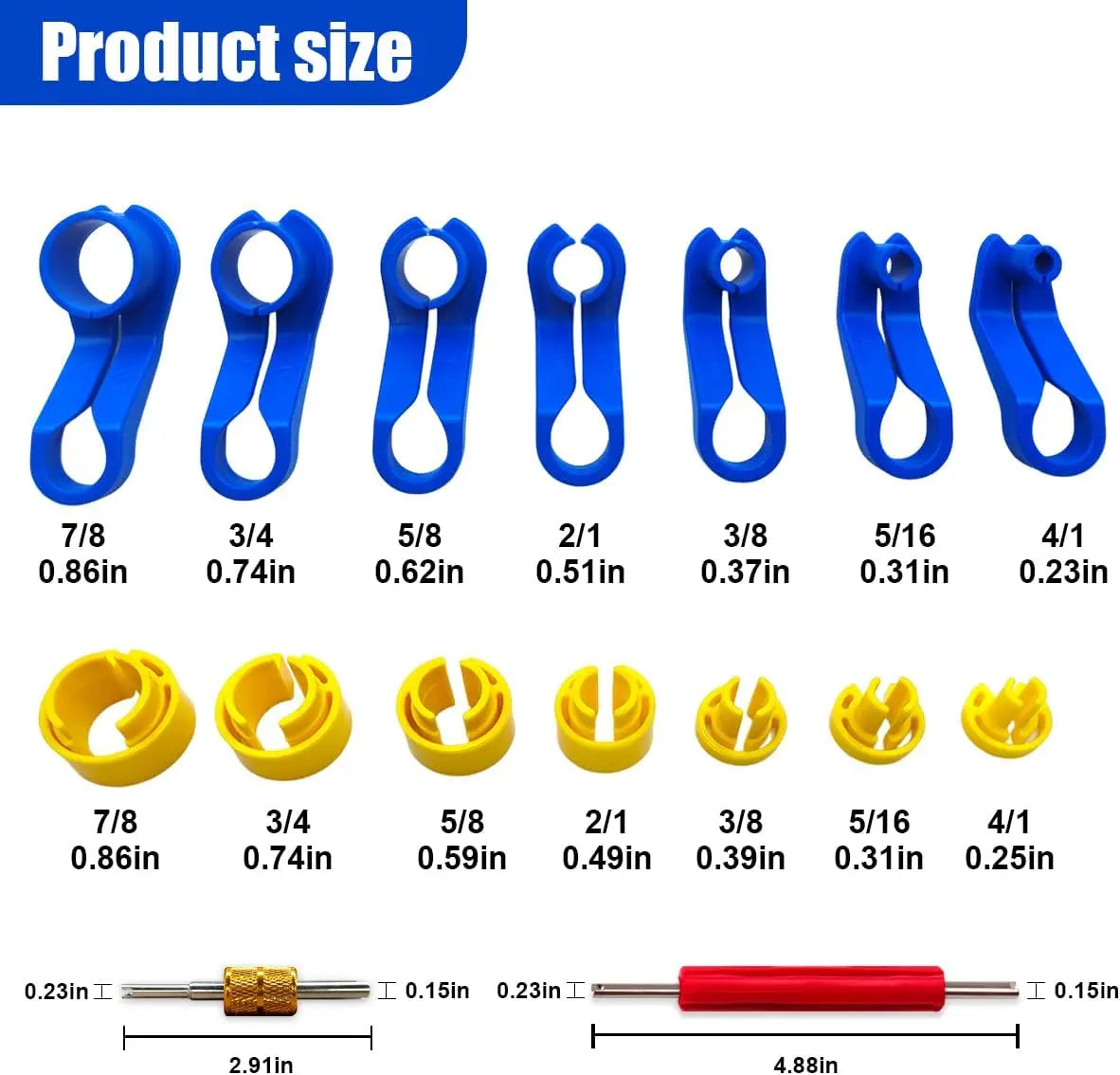 7/16PCS Fuel Line Disconnect Tool Set Auto AC Oil Pipe Quick Removal Tool Angled Fuel Line Replacement Kit