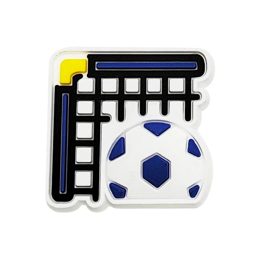 1-20PCS Sport Eat Sleep Soccer PVC Shoe Charms Sandals Shoes Ornaments Buckle Clog Hole Slipper Accessories Holiday Present