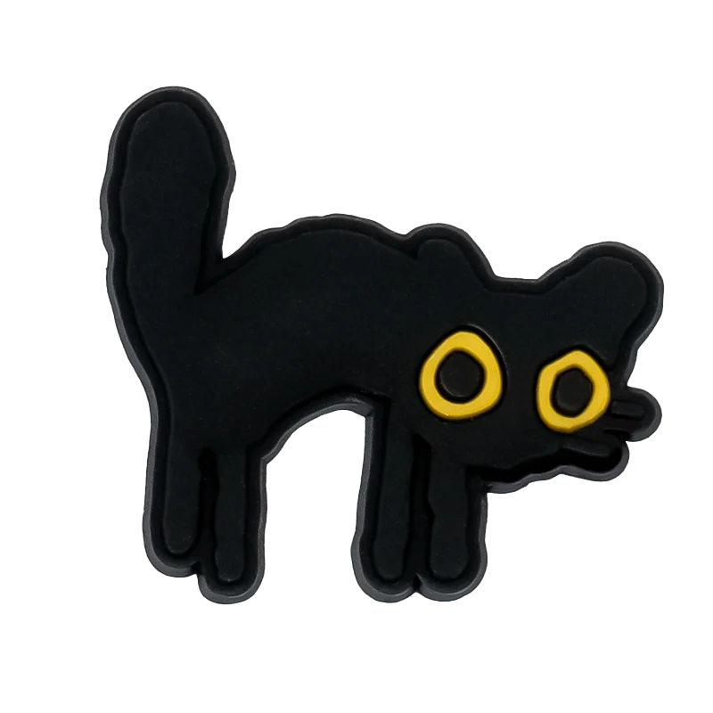 1/50/100pcs Cat Shoe Charms Sphinx Orange Cat Pins for Shoe Accessories Cute Decorations for Kids Women Clog Buckle Ornament