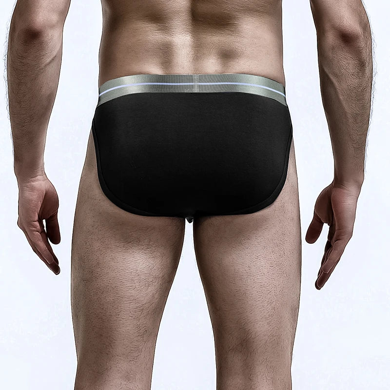 4PCSGun-bullet split underpants, venous men's triangle pants, breathable U-shaped protruding