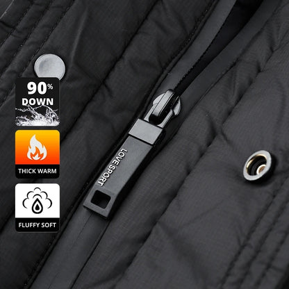 High End Long Thick New Brand Casual Fashion Winter Down Jacket Men Hooded Warm Street Parkas Feather Windbreaker Puffer Coats