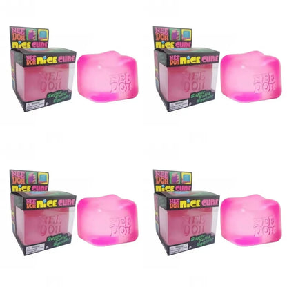 .Trending Nee Doh Jellyfish & Cube Squish Toy, Soft Jelly Squeeze Stress Relief Fidget Toy, Sensory NeeDoh for Kids & Adults