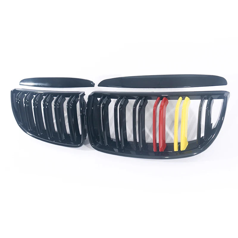Carbon Fiber Chrome M Color Chrome Gloss Matte Black Grille Kidney Grill For BMW 3 Series E90 E91 Pre-Facelift 2005-2008 320 330