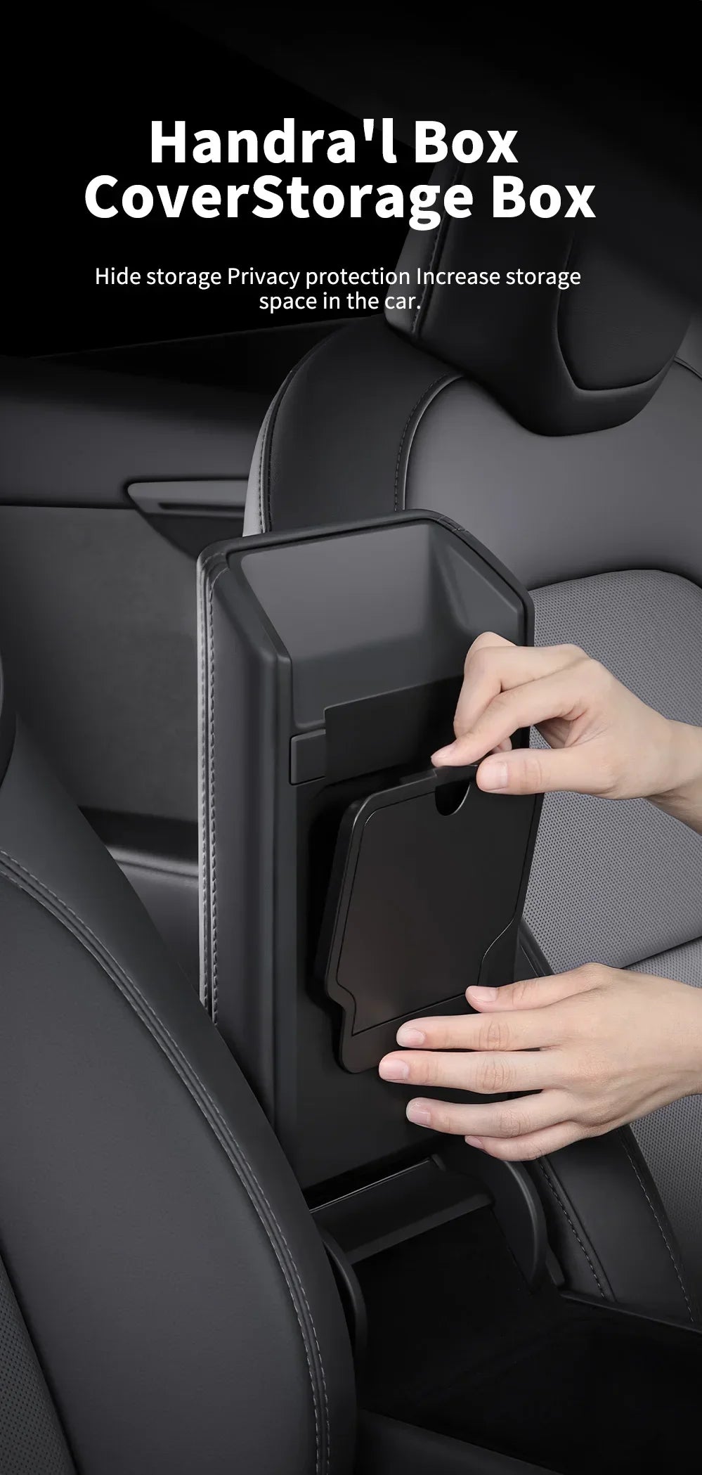 For Tesla Model 3/Y/YL Highland Juniper 2026 Center Armrest Hidden Storage Box Cup Holder Console Organizer Box Accessories