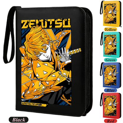 400pcs Anime Demon Slayer Zipper Card Album Book Collection Card Storage Folder Hold Tanjiro Game Cards Binder Holder Protector