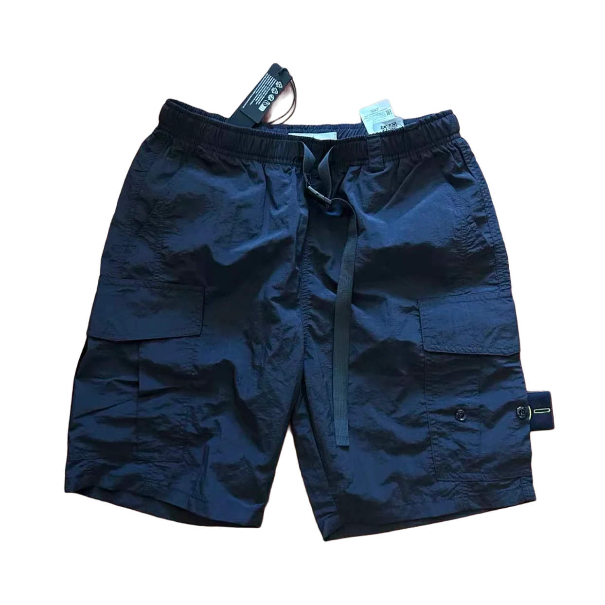 26 New Compass Button Patch Men's Shorts Pants Male Summer Breathable Solid Color Linen Trousers Beach Shorts Fitness Streetwear