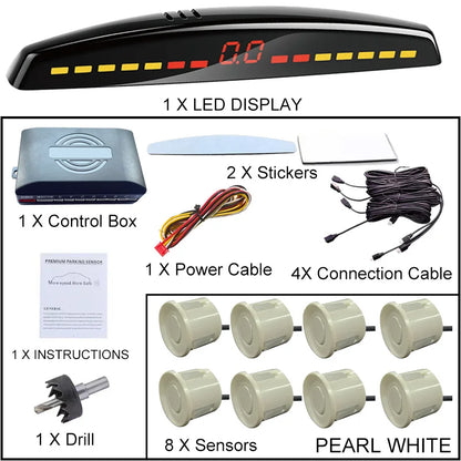 22mm Smart Parking Sensor 12V Universal Car Safety Assistant Visual Audible Alert Easy Install for Safe Driving