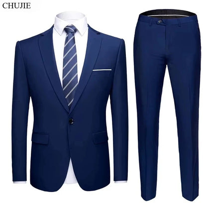 Suit Men Elegant For Wedding 3 Pieces 2 Set Jackets Vest Pants Blazers Groom's Formal Full Business Coats 2025 Costume