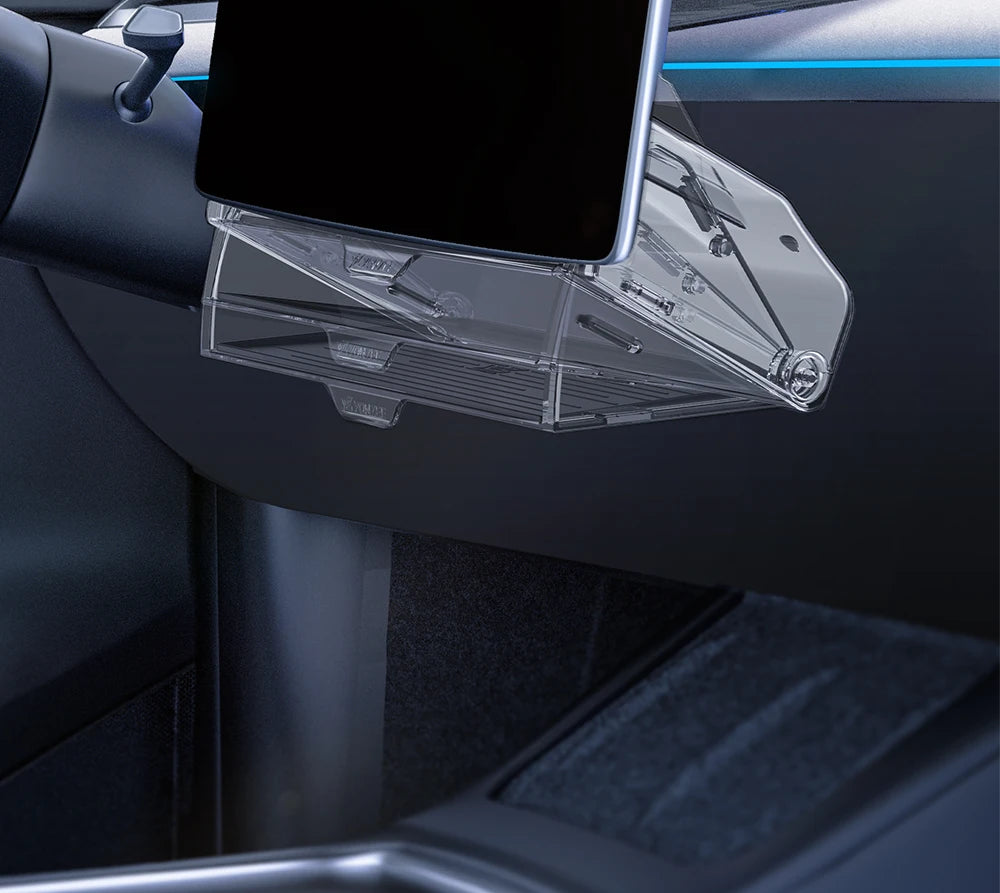 YZ For New Tesla Highland Model 3/Y/YL Juniper Tray Magnetic Under Screen Fold Storage Box ETC Screen Storage Box