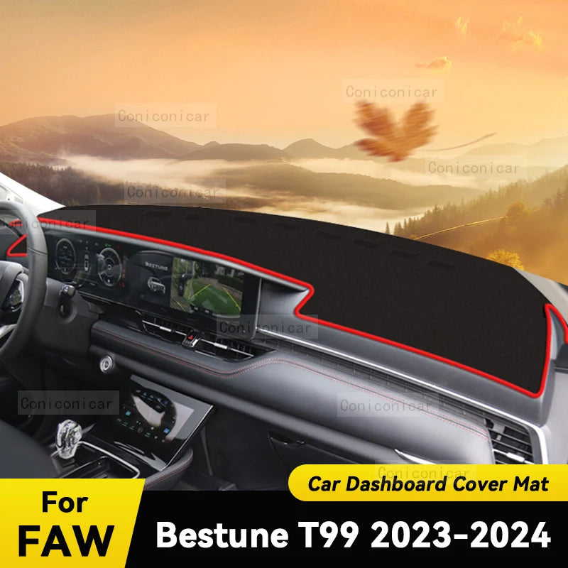 Dashboard Cover Mat Protective Pad  For FAW BESTUNE T99 2023 2024 Car Accessories Dash Board Sunshade Carpet Anti-UV Dashmat