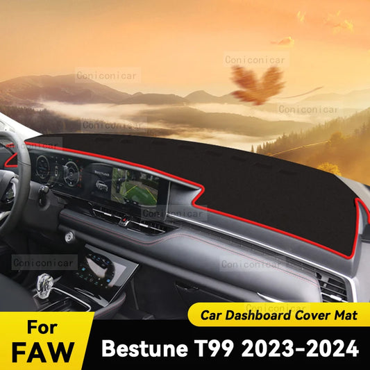 Dashboard Cover Mat Protective Pad  For FAW BESTUNE T99 2023 2024 Car Accessories Dash Board Sunshade Carpet Anti-UV Dashmat