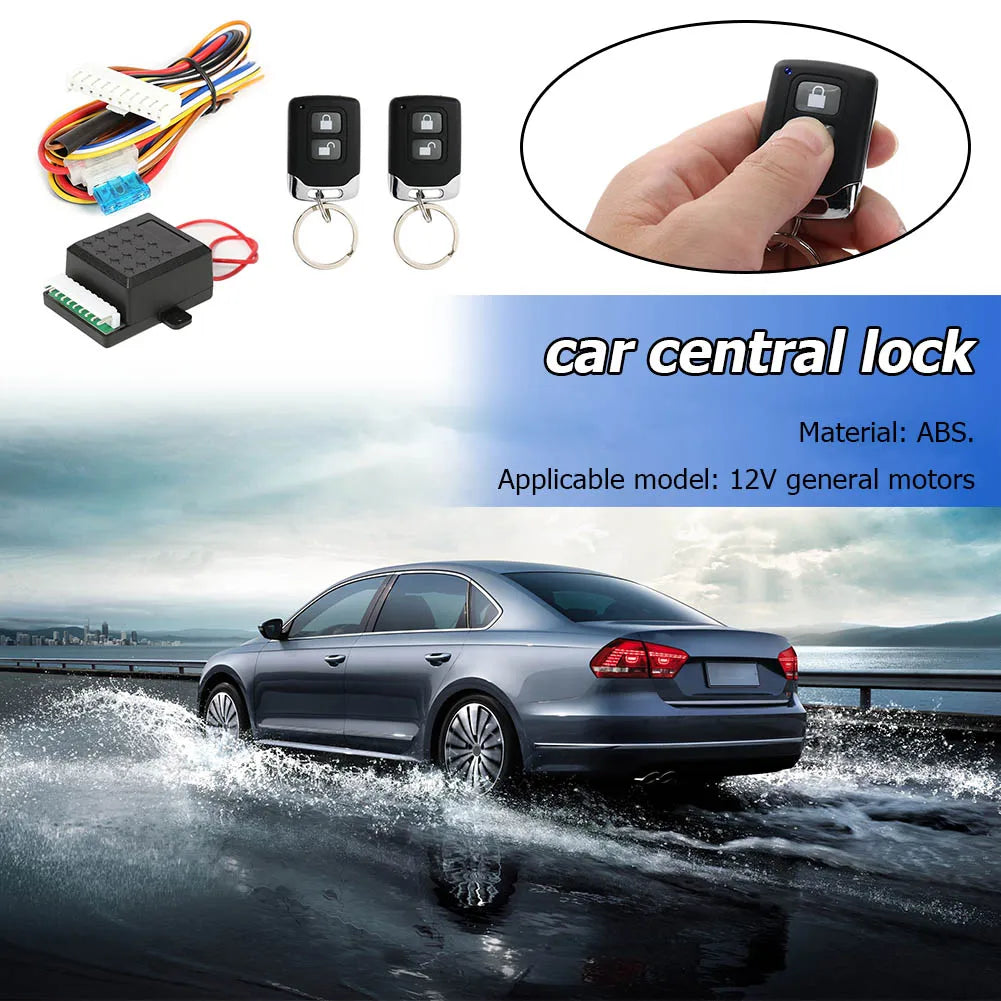 12V Universal Car Remote Control Door Lock Kit Vehicle Keyless Entry Alarm System Anti-Theft Portable Remote Control Kit401/T242
