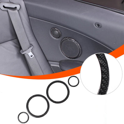 For BMW 6 Series E63 E64 2004-2010 Soft Carbon Fiber Gear Shift Air Outlet Window Lift Panel Dec Car Interior Accessory Sticker