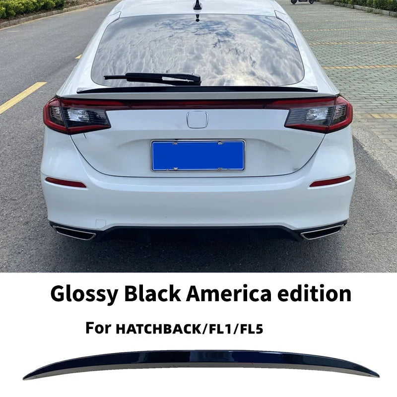 Car Rear Trunk Spoiler Wing Lip for Honda CIVIC 11th Hatchback 2022-2025 Rear Roof Wings Diffuser Splitter Body kits Tuning
