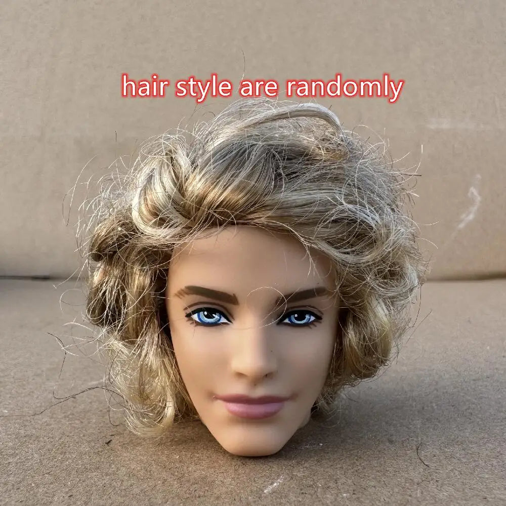 1/6 Vintage Doll Heads Mermaid Racer Super Model Princess For 30cm Solid Male Female Children Playing Birthday Gifts
