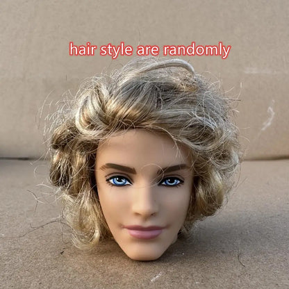 1/6 Vintage Doll Heads Mermaid Racer Super Model Princess For 30cm Solid Male Female Children Playing Birthday Gifts