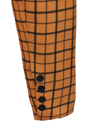 Men's Stylish Plaid Suit Jacket with Pockets Outdoor Casual Two Button Suit Suitable for Men's Daily Wear