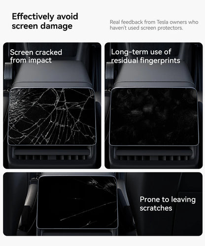 YZ Tempered Glass Film Protector For Tesla Model 3/Y/YL Highland Juniper 2025-2026 Rear Row Center Control Screen Protective
