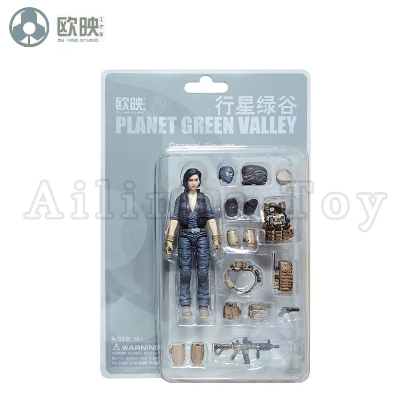Ou Ying Studio 1/18 Planet Green Valley PGV 3.75inch Action Figure Girls War EFSA Female Figures Anime Model
