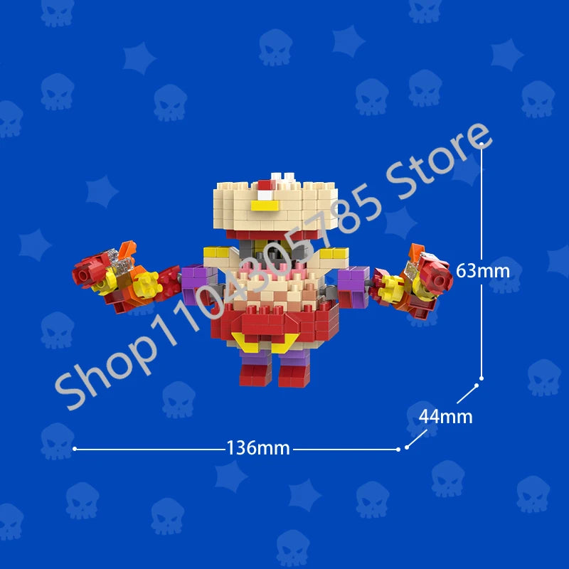 Mini Anime Brawl Stars Figures Pack Fashion Original Decorations Cartoon Heroes Model Dolls Boys Christmas Gifts Collectible