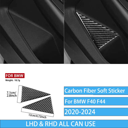 Real Carbon Fiber Car Accessories Black Trim Cover Soft Sticker For BMW 1/2 Series F40 F44 2020 2021 2022 2023 2024