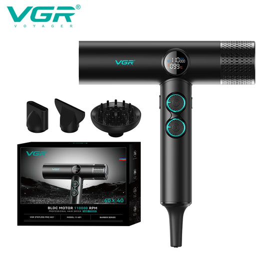 VGR Hair Dryers Professional Air Blower 110000 RPM Hair Dryer Bldc Motor Hair Dryer Machine Hair Salon for Household Use V-401