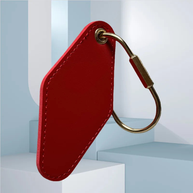 Customized Logo Vintage Diamond Leather Car Key Chain Laser Engrave Name Number Keychain Personalized Keyring Ring Men’s Women’s