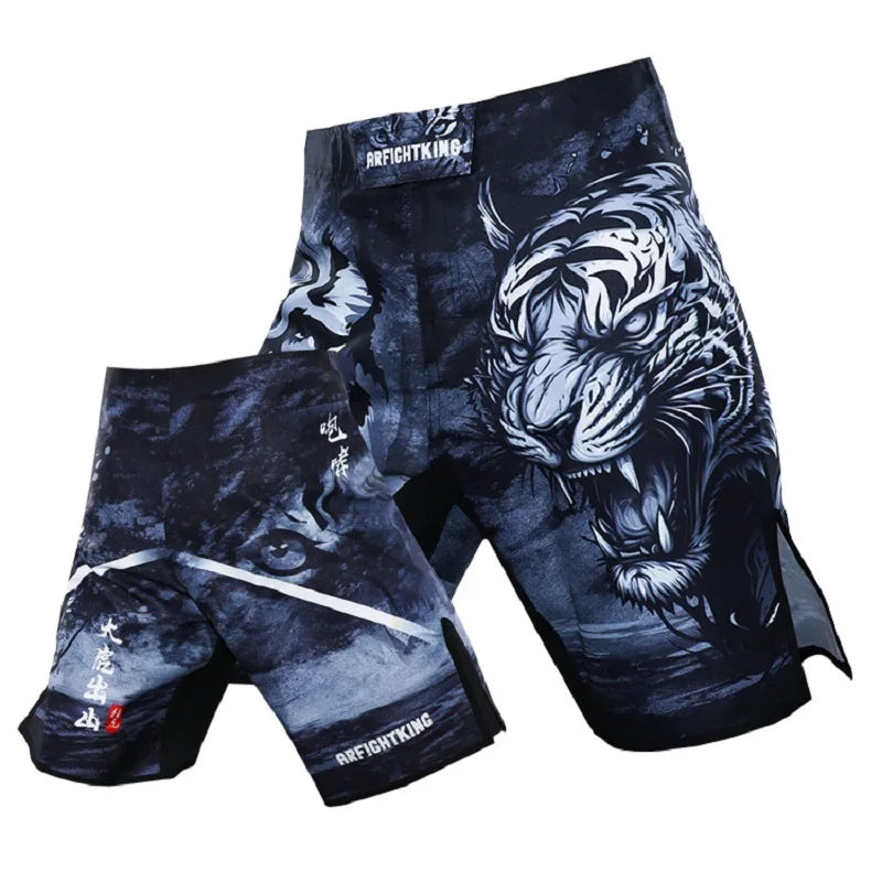 Fighter Jujitsu Sports 5-point Length Shorts Gym Jujitsu Taekwondo Thai Boxing Shorts Fighter Dress MMA Boxing Pants Size XXS-XL