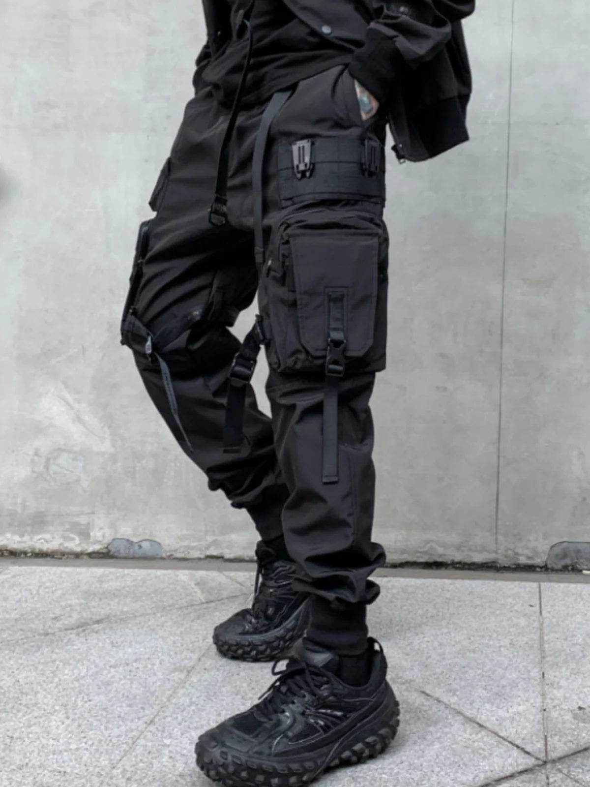 American Casual Workwear Tactical Pants Men's Trendy Brand Functional Punk Heavy Duty Paratrooper Combat Crawler Spring