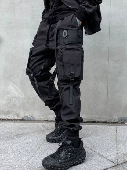 American Casual Workwear Tactical Pants Men's Trendy Brand Functional Punk Heavy Duty Paratrooper Combat Crawler Spring